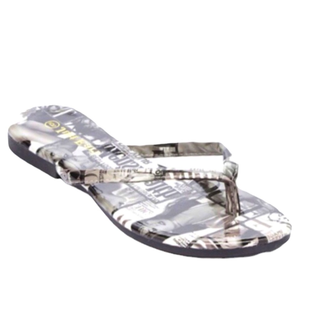 Just Earl Magazine Print Flip Flops